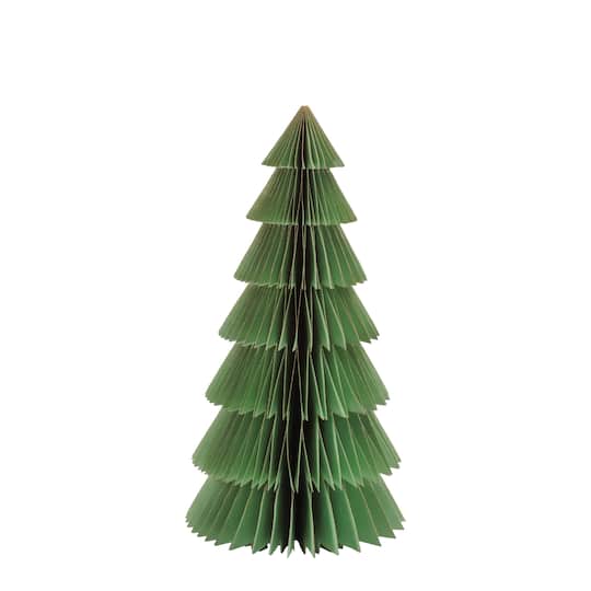 Melrose Green Layered Paper Tree Décor Set
